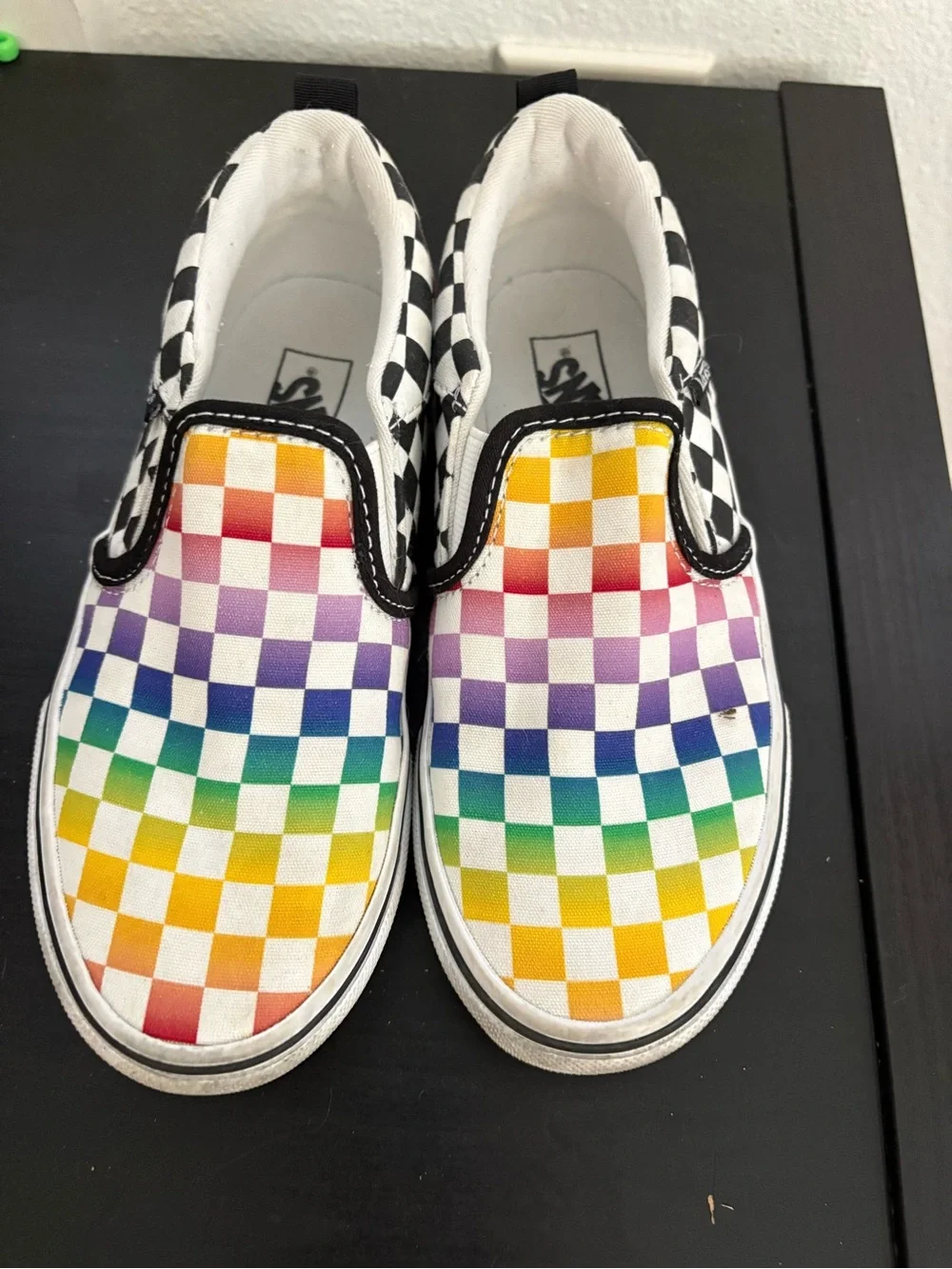 adidas Kids Slip-On Sneakers - Rainbow Check